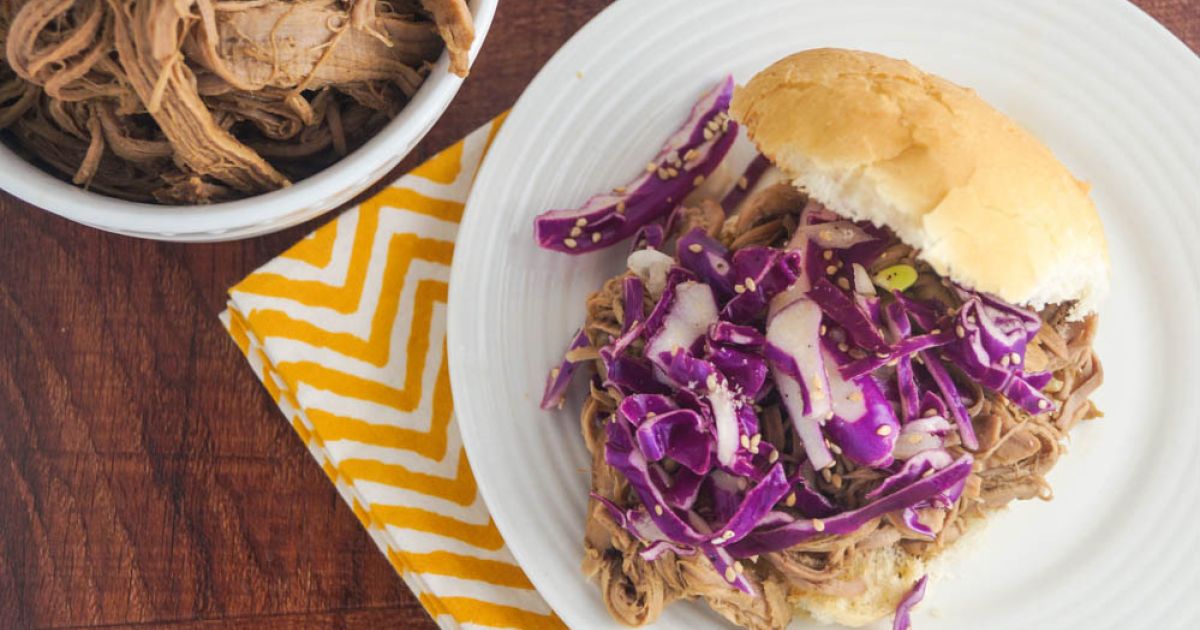 Slow Cooker Sunday Shredded Korean Pork Slender Kitchen