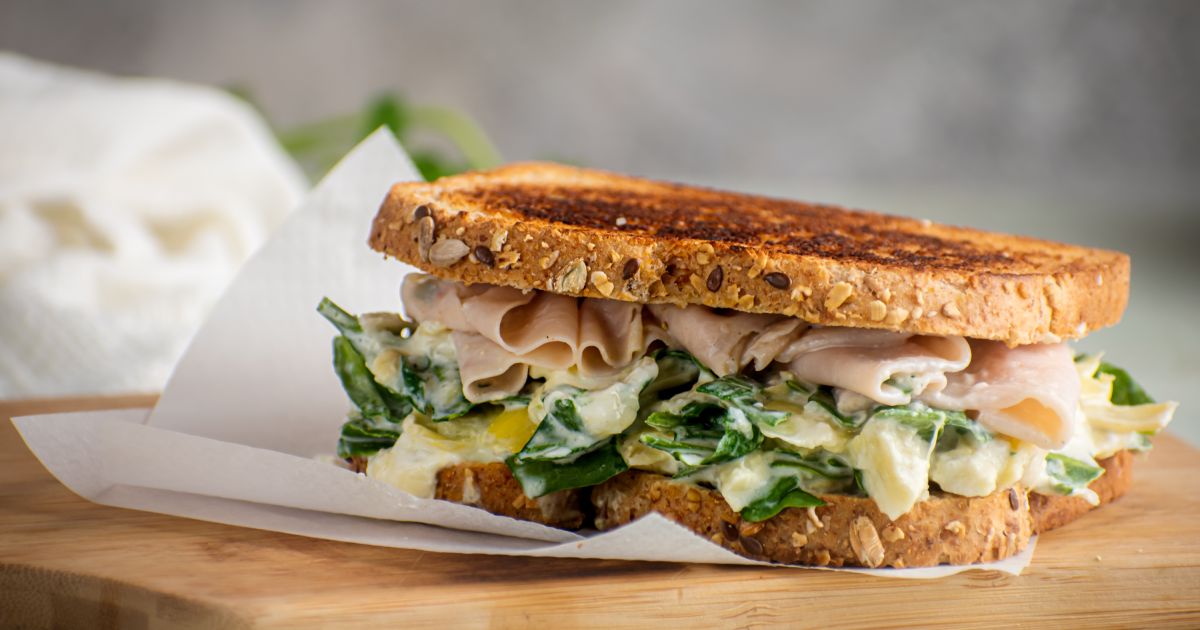 Spinach Artichoke Grilled Cheese [www.slenderkitchen.com]