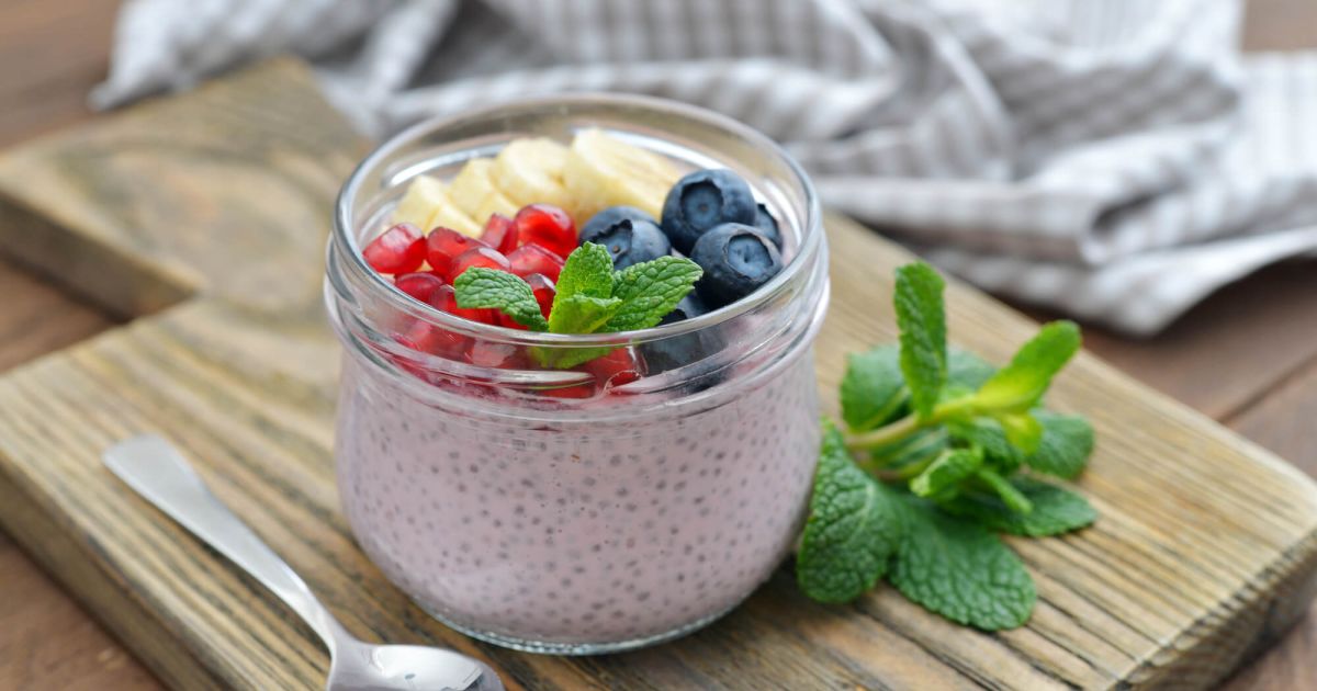Strawberries and Cream Chia Seed Pudding - Slender Kitchen
