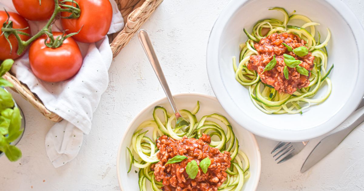 Zucchini Noodle Bolognese - Slender Kitchen