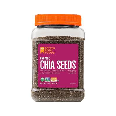  BetterBody Foods Organic Chia Seeds with Omega-3, Non-GMO, Gluten Free, Keto Diet Friendly, Vegan, Good Source of Fiber, 2 lbs, 32 Oz
