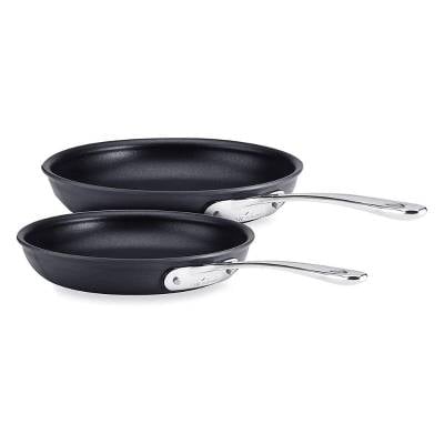 All-Clad HA1 Hard Anodized Nonstick 2 Piece Fry Pan Set 8, 10 Inch Induction Pots and Pans, Cookware Black