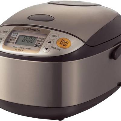 Zojirushi NS-TSC10 5-1/2-Cup (Uncooked) Micom Rice Cooker and Warmer, 1.0-Liter, Stainless Brown