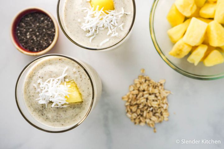  Pina Colada Oatmeal Smoothie