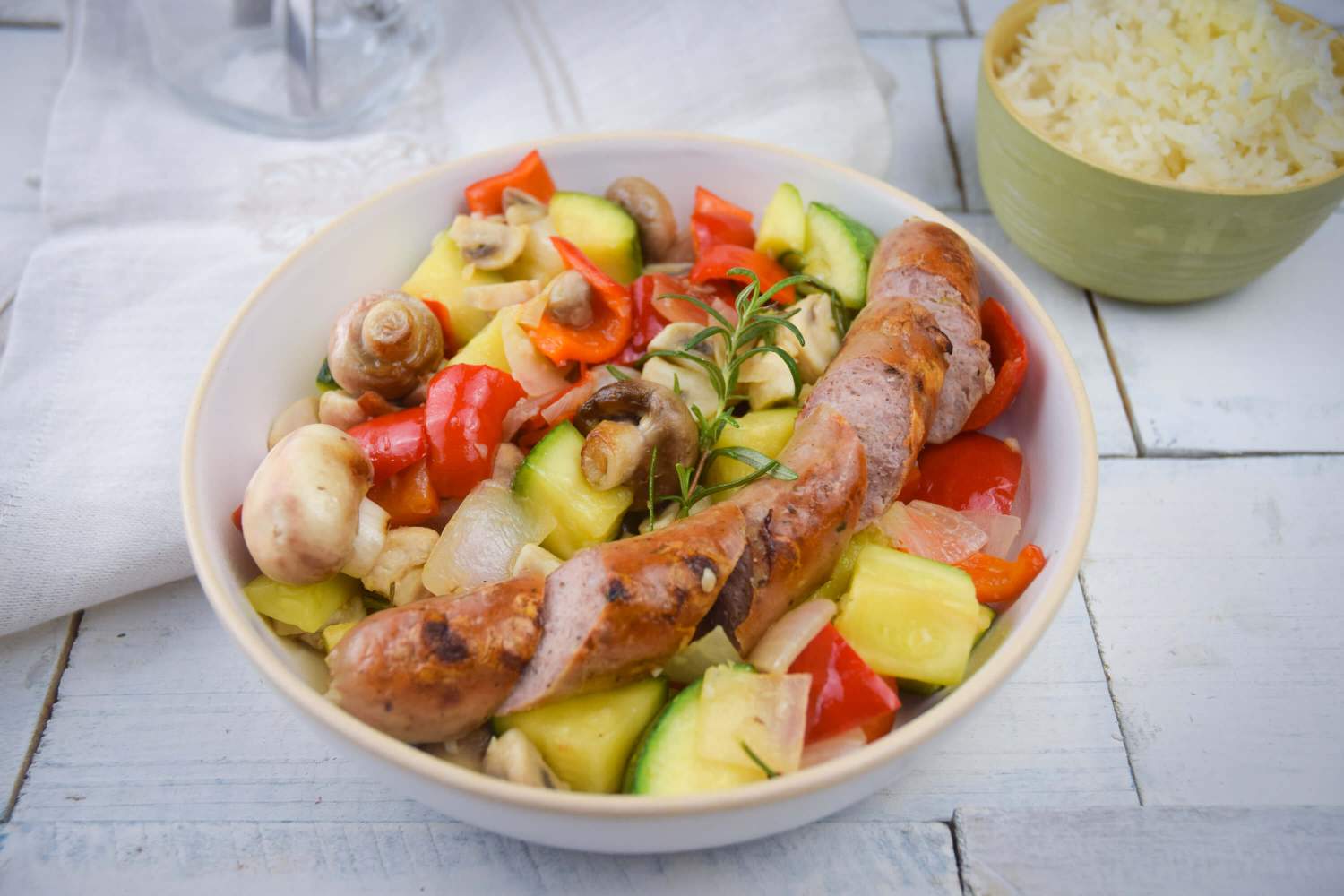 Rosemary Chicken Sausage and Vegetable Skillet Slender Kitchen