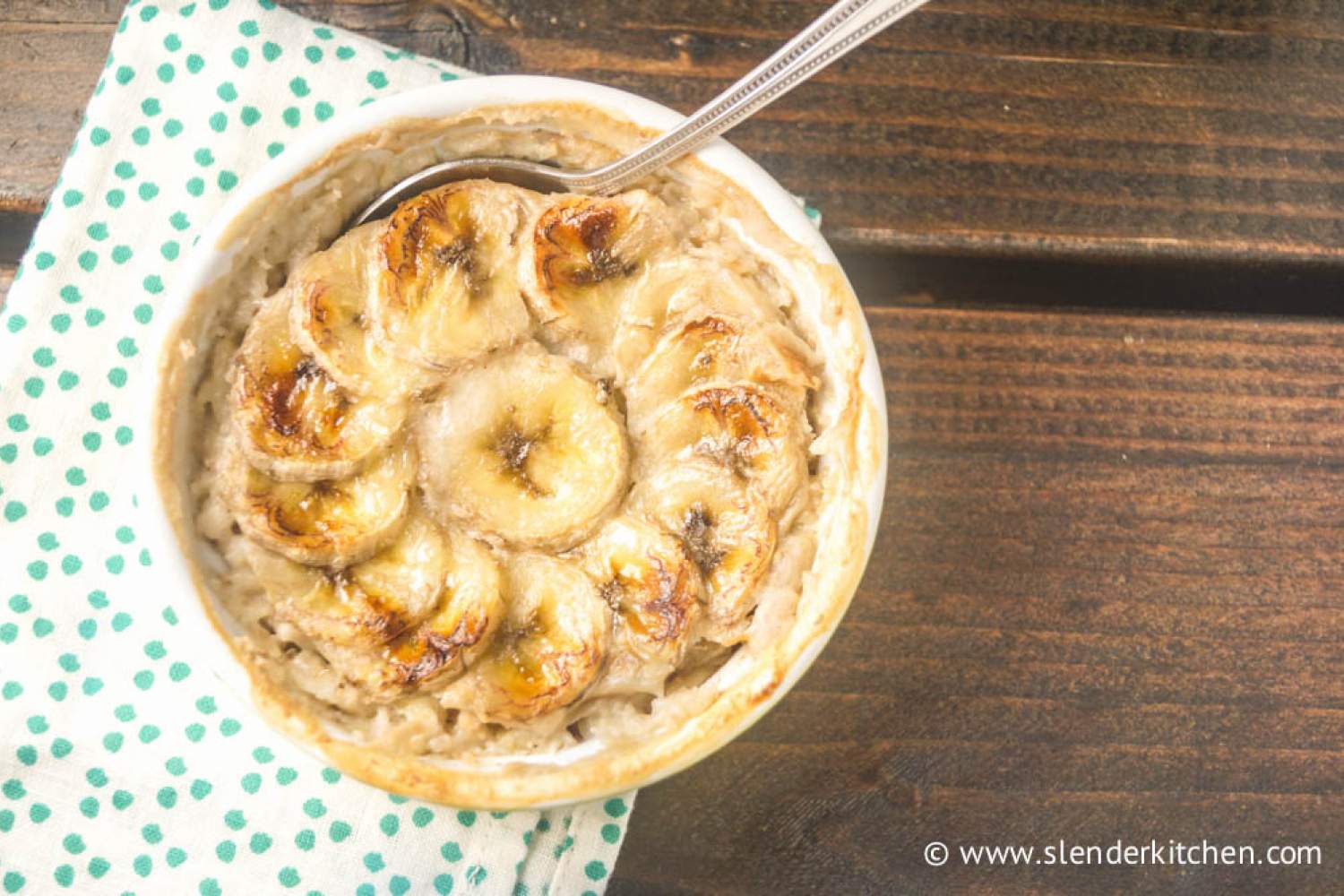 Caramelized Baked Banana Oatmeal Slender Kitchen