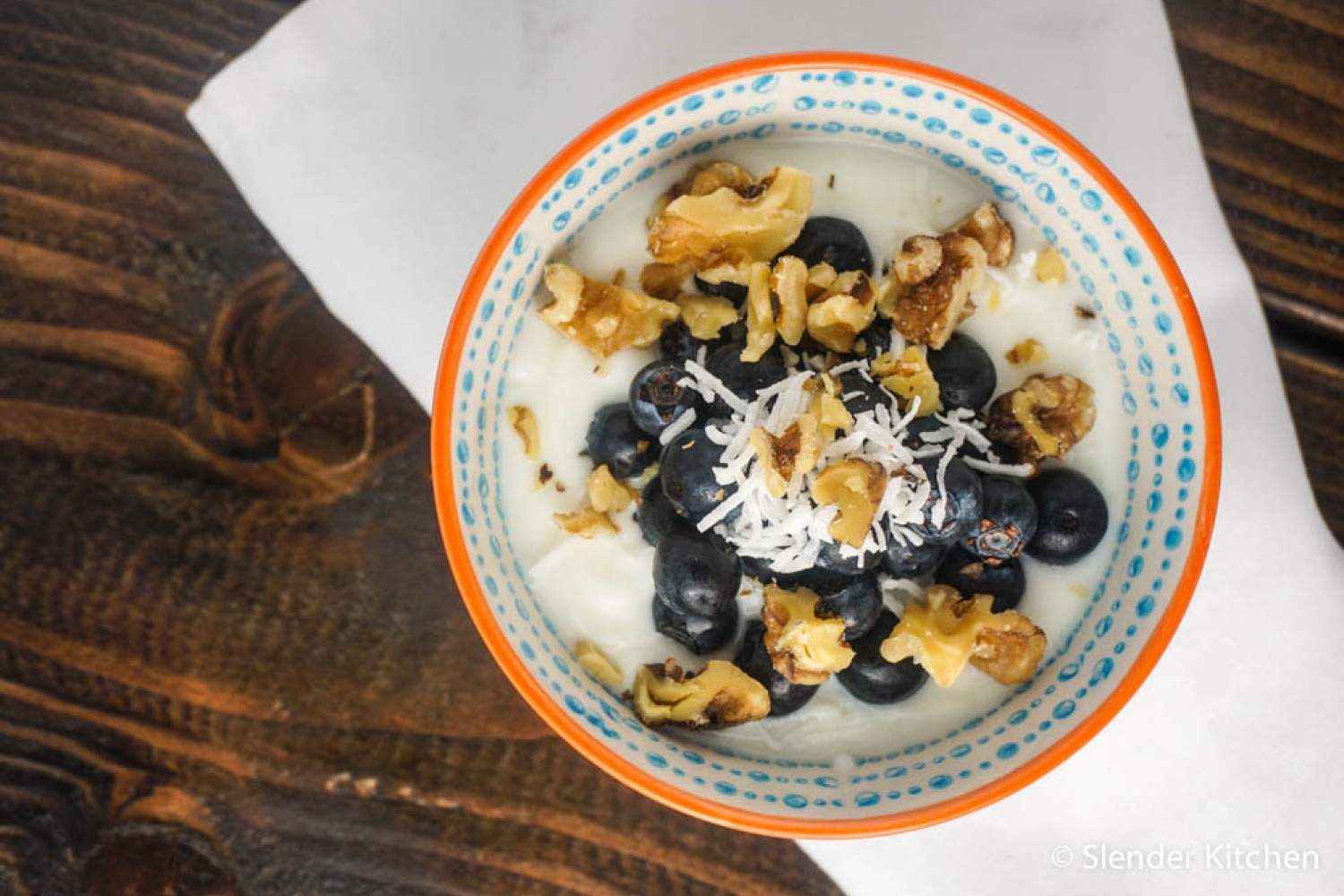 Blueberry Coconut Greek Yogurt Bowl Slender Kitchen