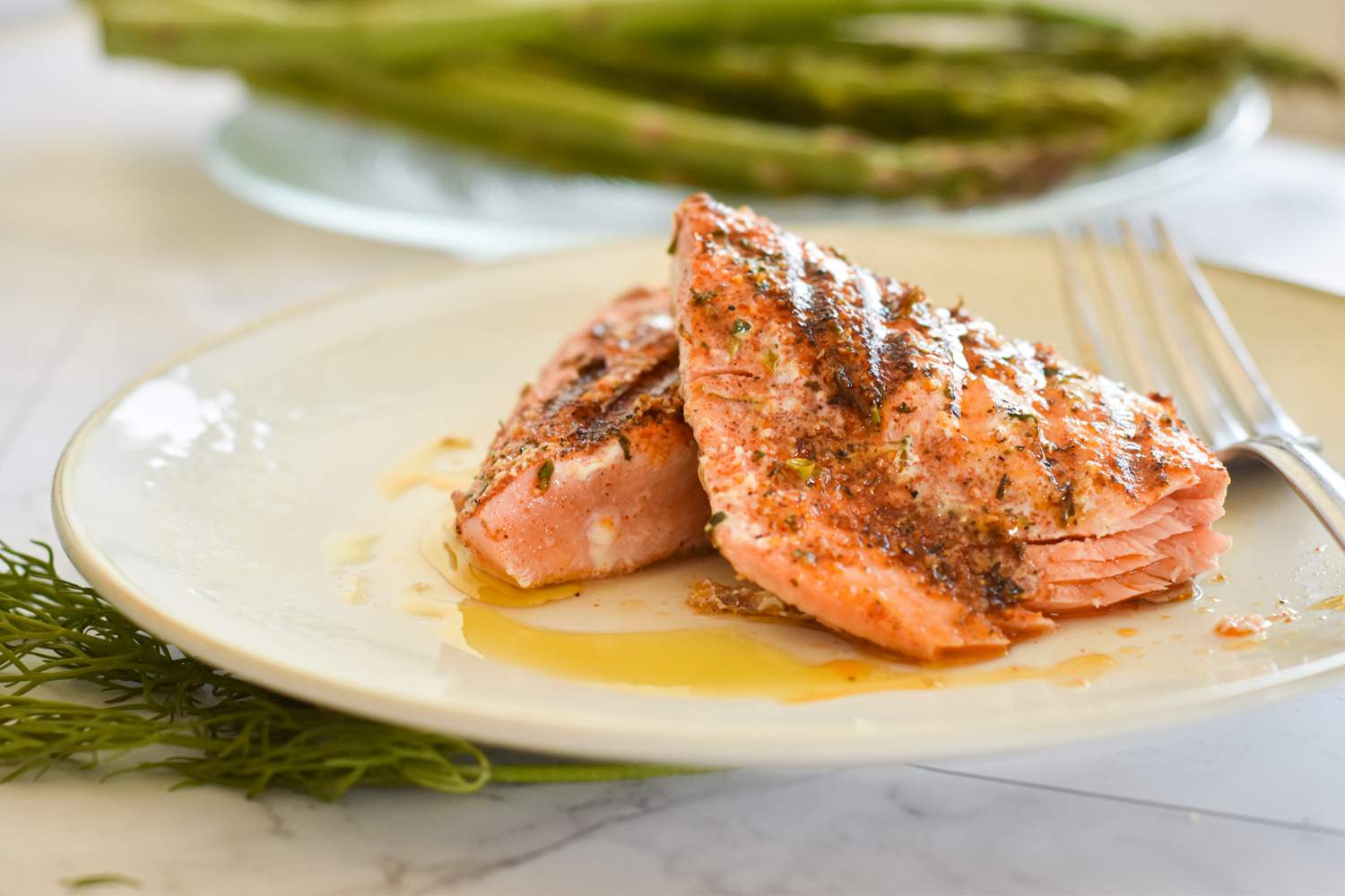 Easy Grilled Salmon with Cajun Seasoning - Slender Kitchen