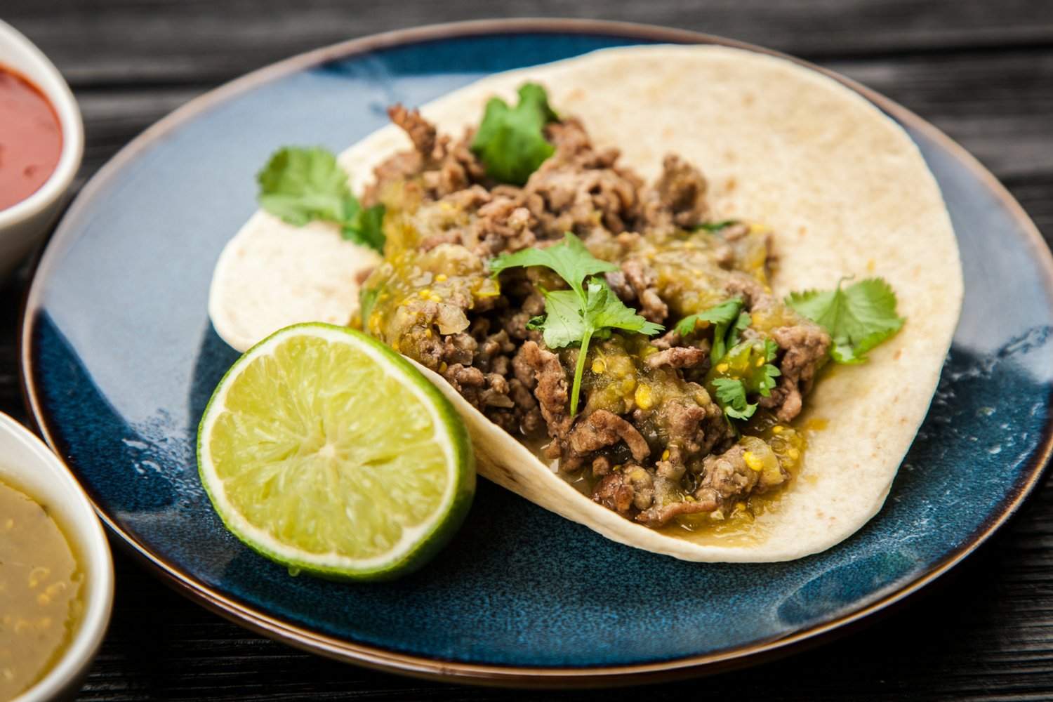 Salsa Verde Turkey Tacos - Slender Kitchen