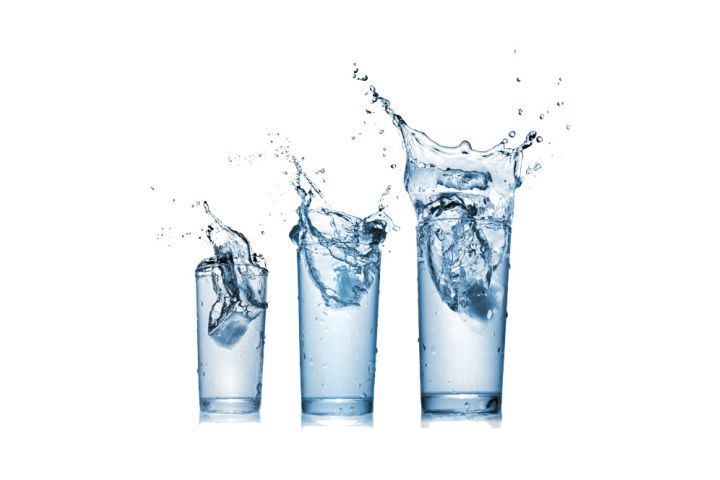 How to calcualate how much water to drink with three glasses of water.