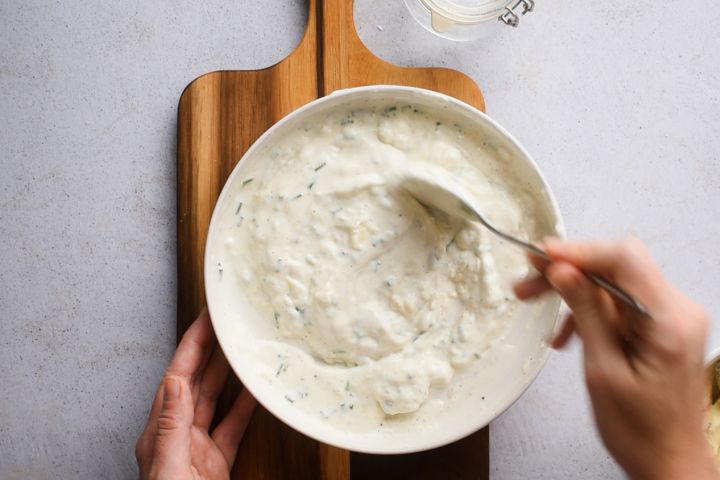 Creamy Gorgonzola Dressing - Slender Kitchen Creamy Gorgonzola Dressing - Slender Kitchen