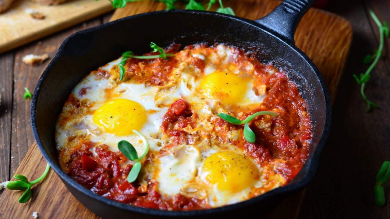 Baked Eggs with Tomatoes and Parmesan