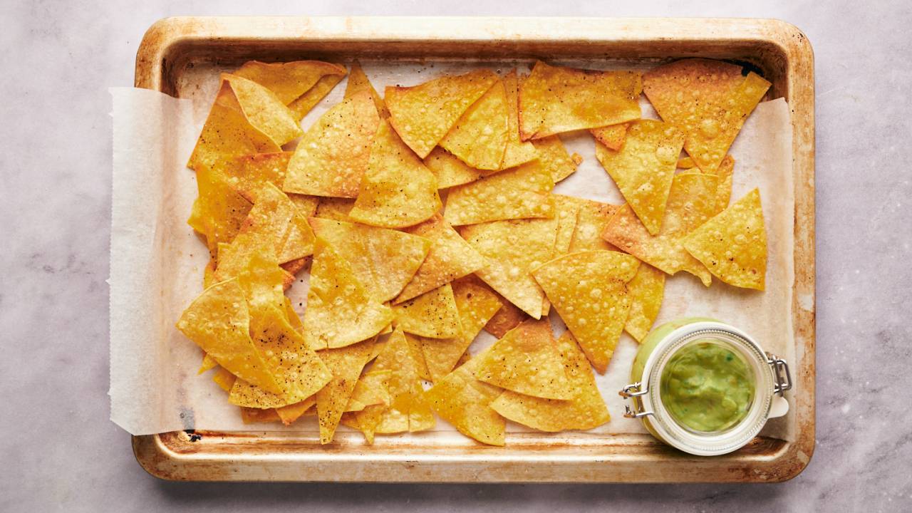 Baked Tortilla Chips (Oven Baked or Air Fryer) - Slender Kitchen