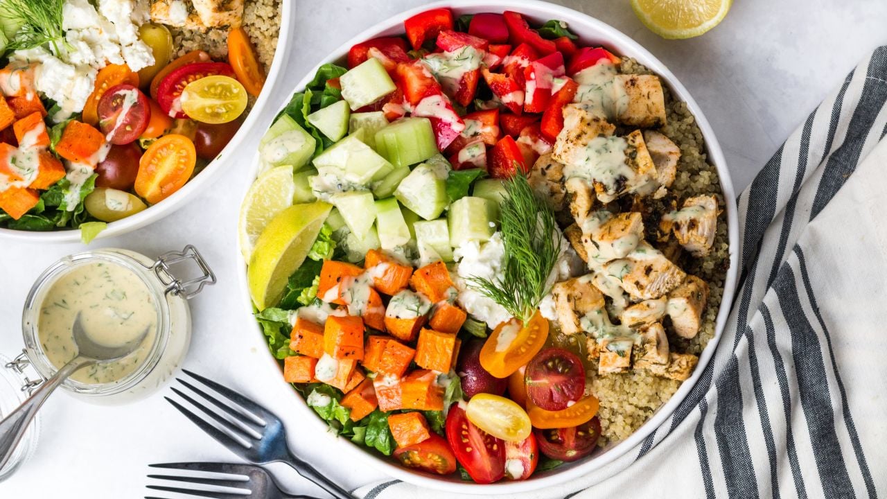 Mediterranean Meal Prep Bowls — Her Wholesome Kitchen