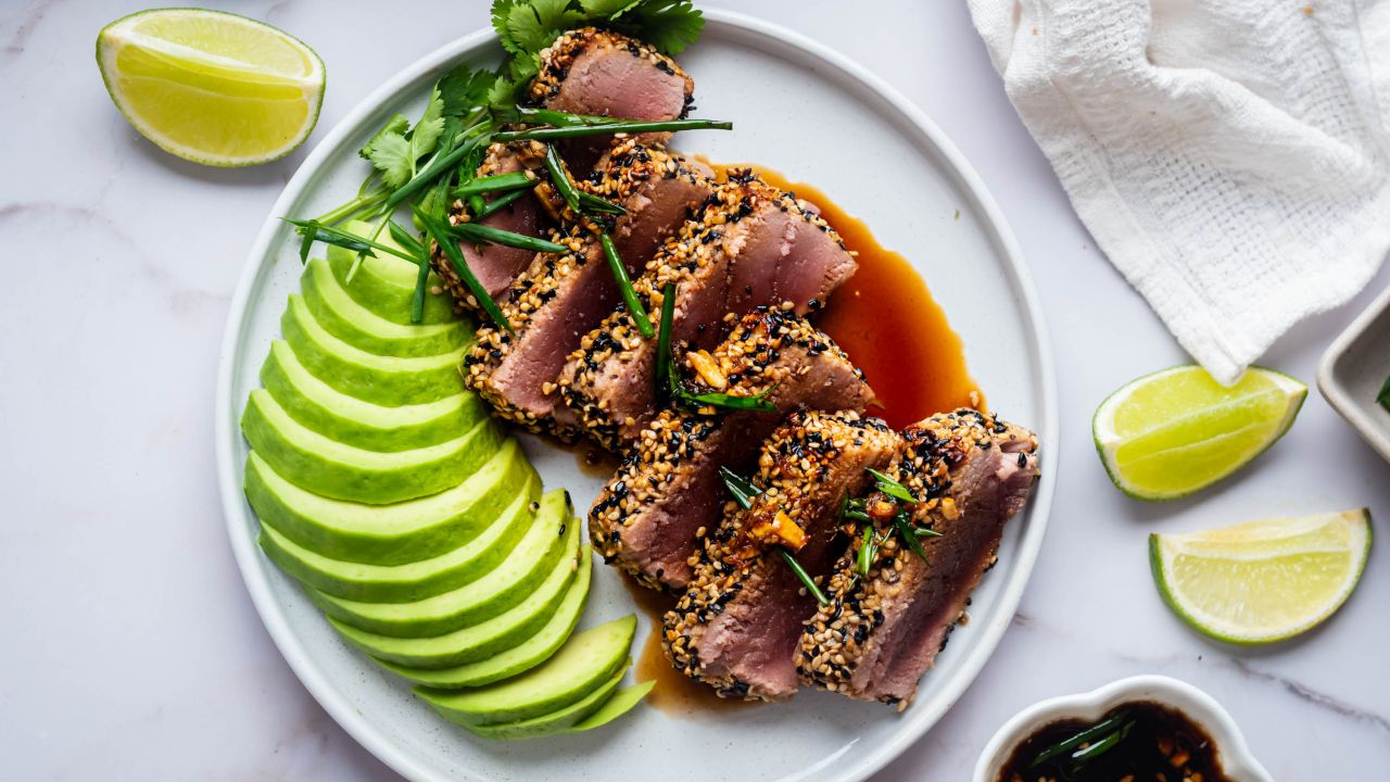 Seared Yellowfin Tuna with Sesame Sauce from Key West, FL