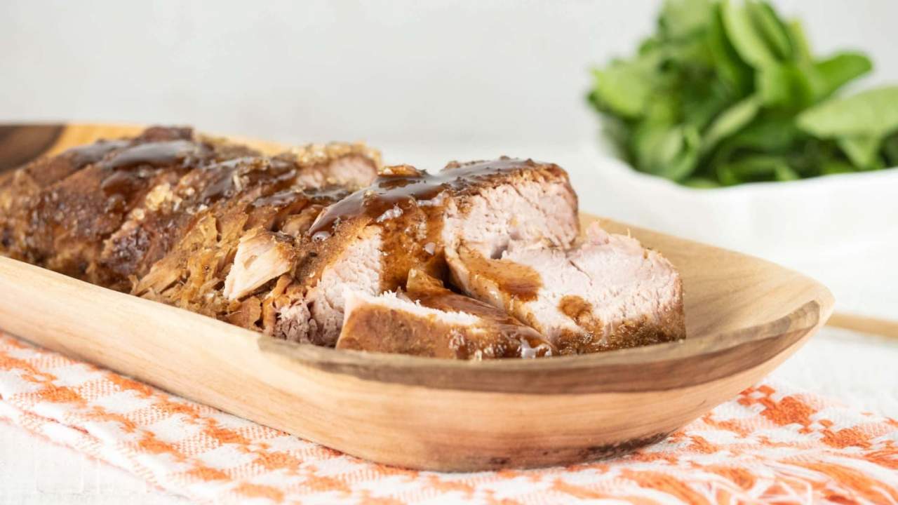Slow Cooker Balsamic Brown Sugar Pork Tenderloin