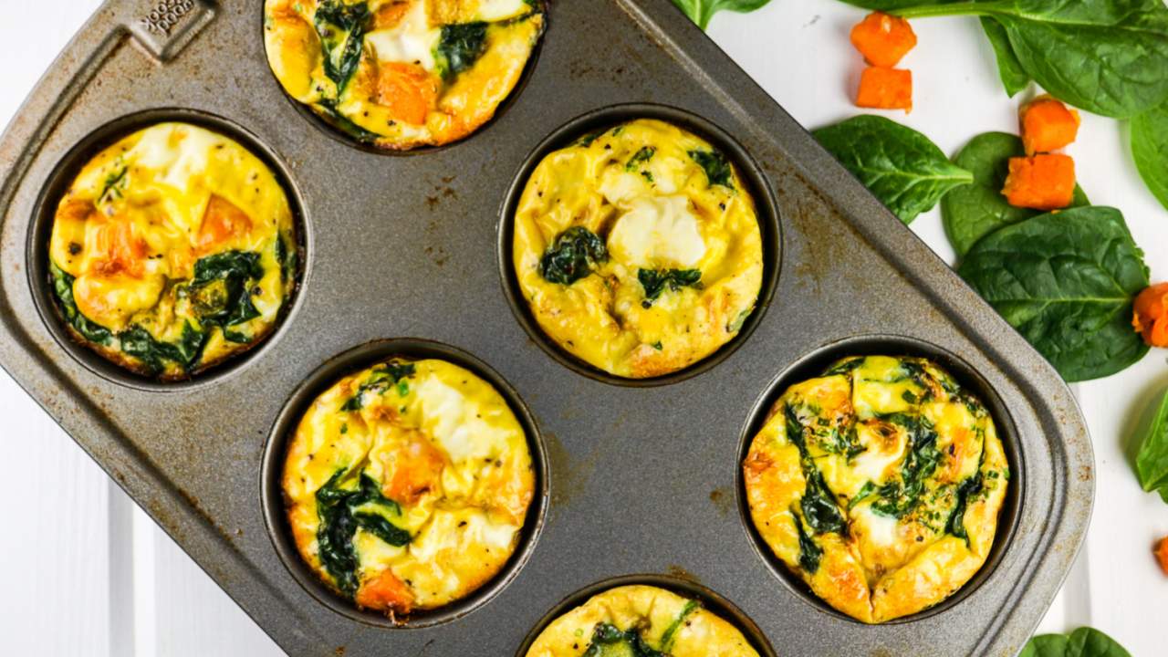 Sweet Potato and Spinach Egg Muffins - Slender Kitchen