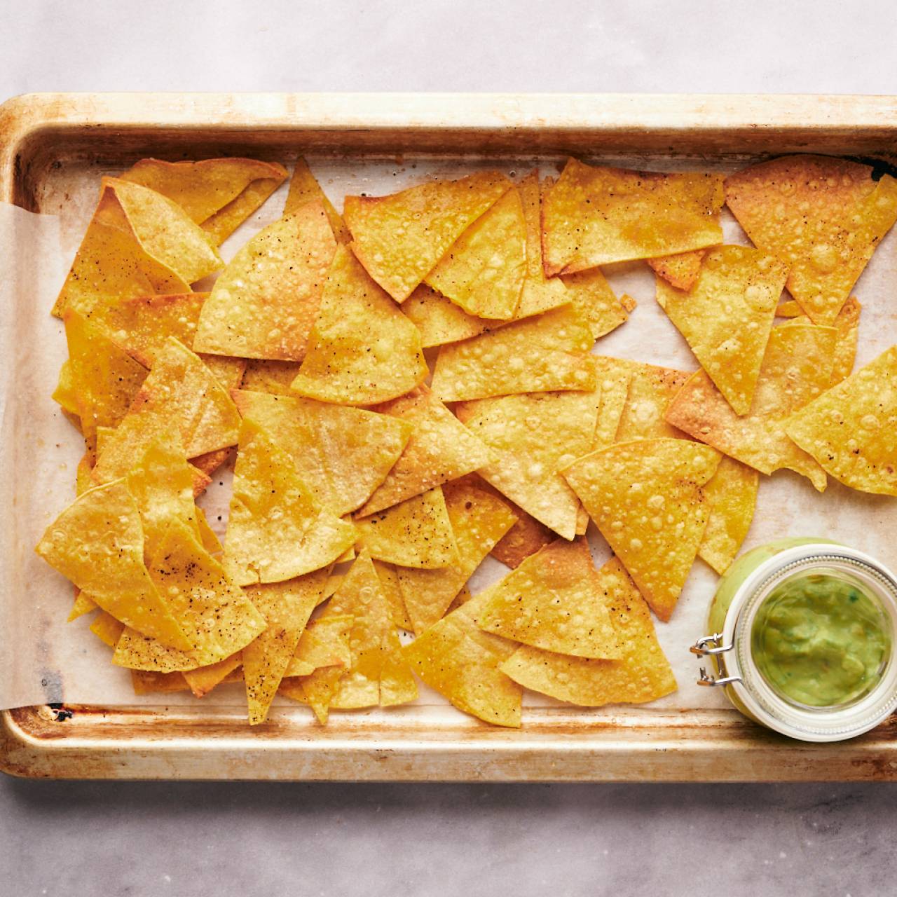 Baked Tortilla Chips (Oven Baked or Air Fryer) - Slender Kitchen