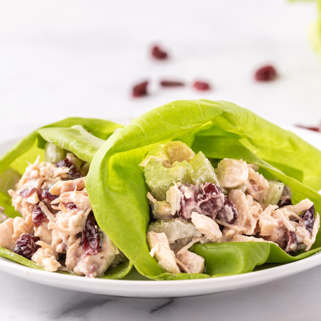 chicken salad wrapped in lettuce - Annita Beal