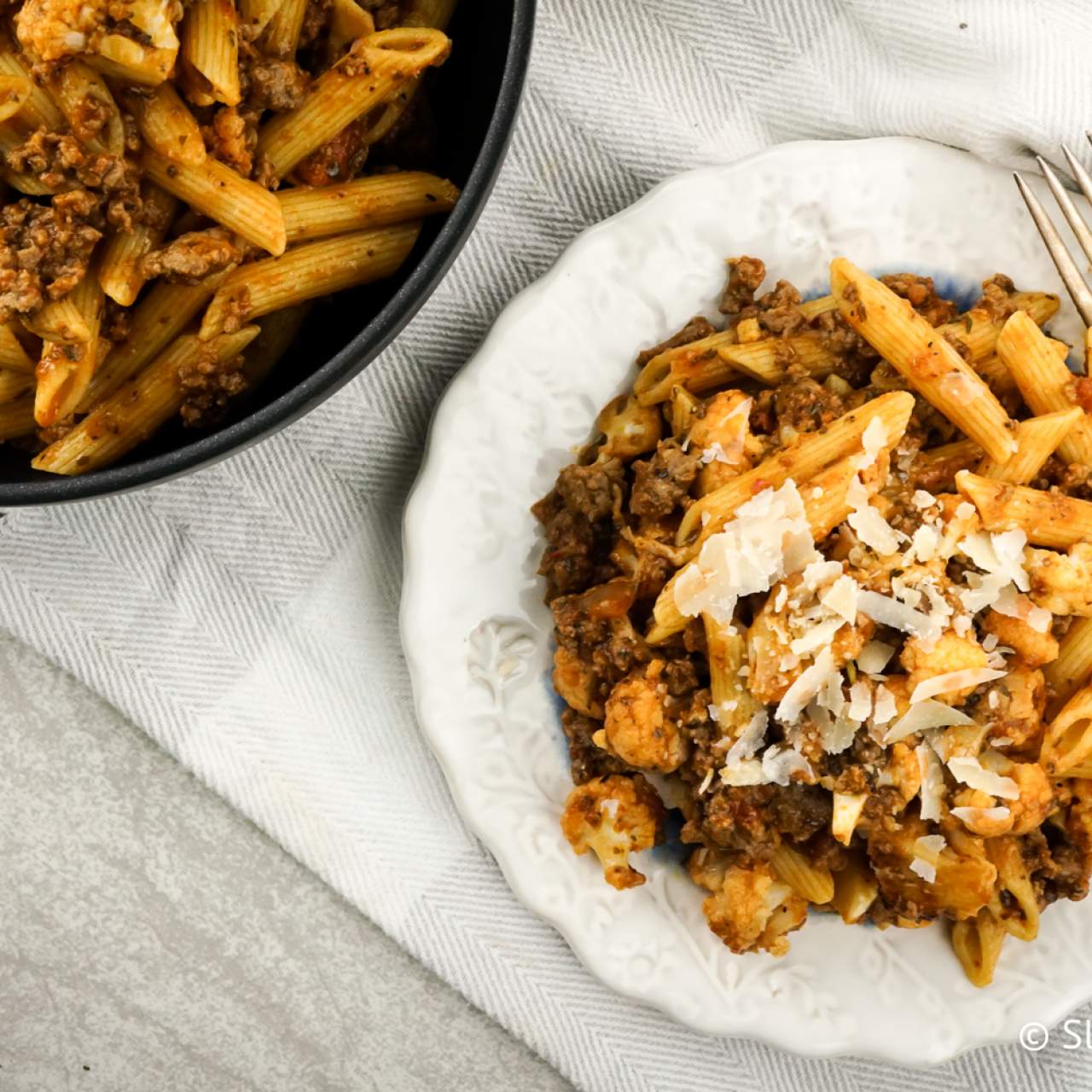 Garlic Sausage Pasta with Cauliflower-image