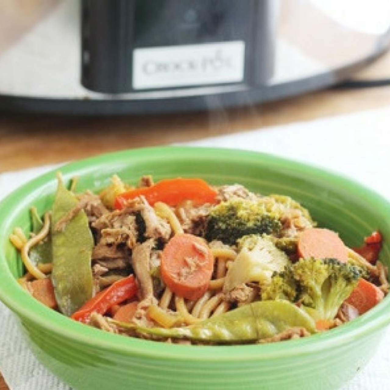 Slow Cooker Pork Lo Mein Slender Kitchen