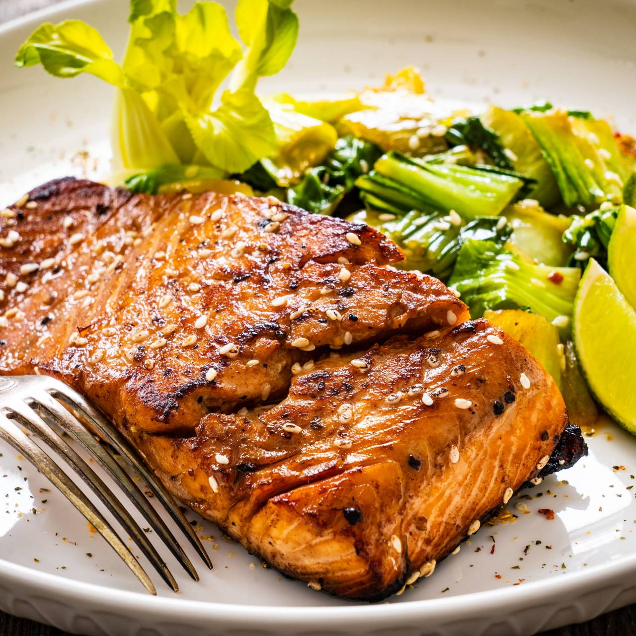 image of Hoisin Asian Salmon recipe by Slender Kitchen