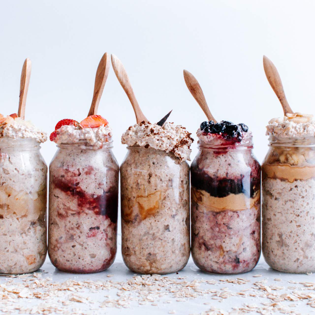 Overnight Oatmeal in Mason Jars