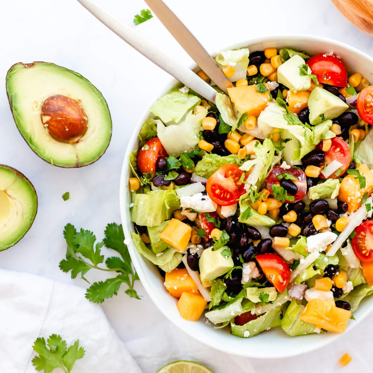 Mexican Chopped Salad with Honey Lime Dressing - Slender Kitchen