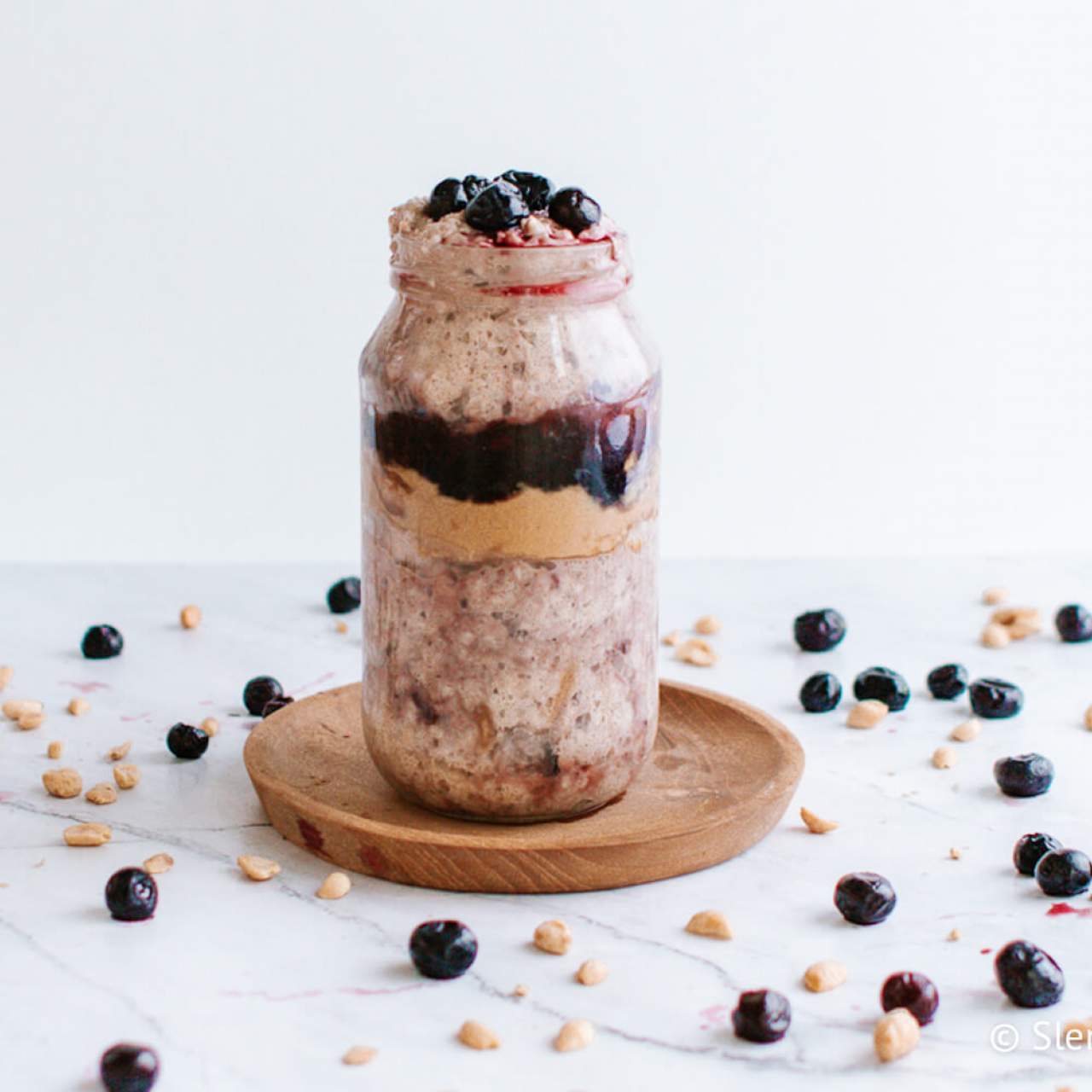 Peanut Butter & Jelly Overnight Oats