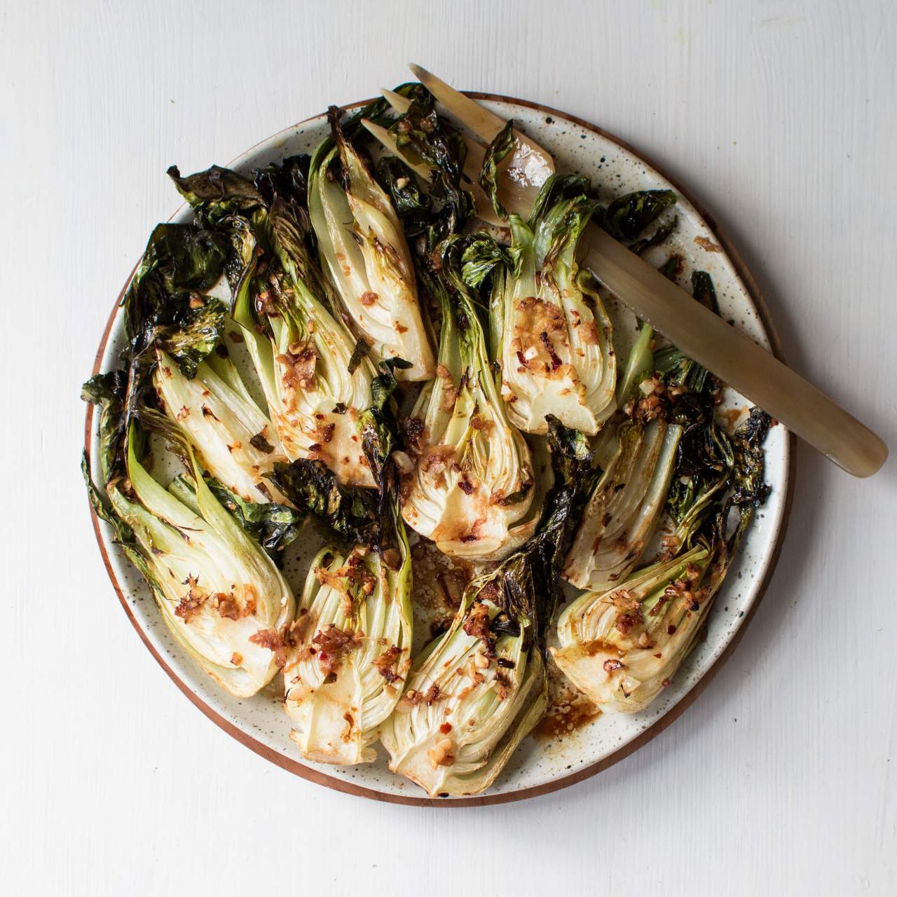 image of Roasted Bok Choy recipe by Slender Kitchen