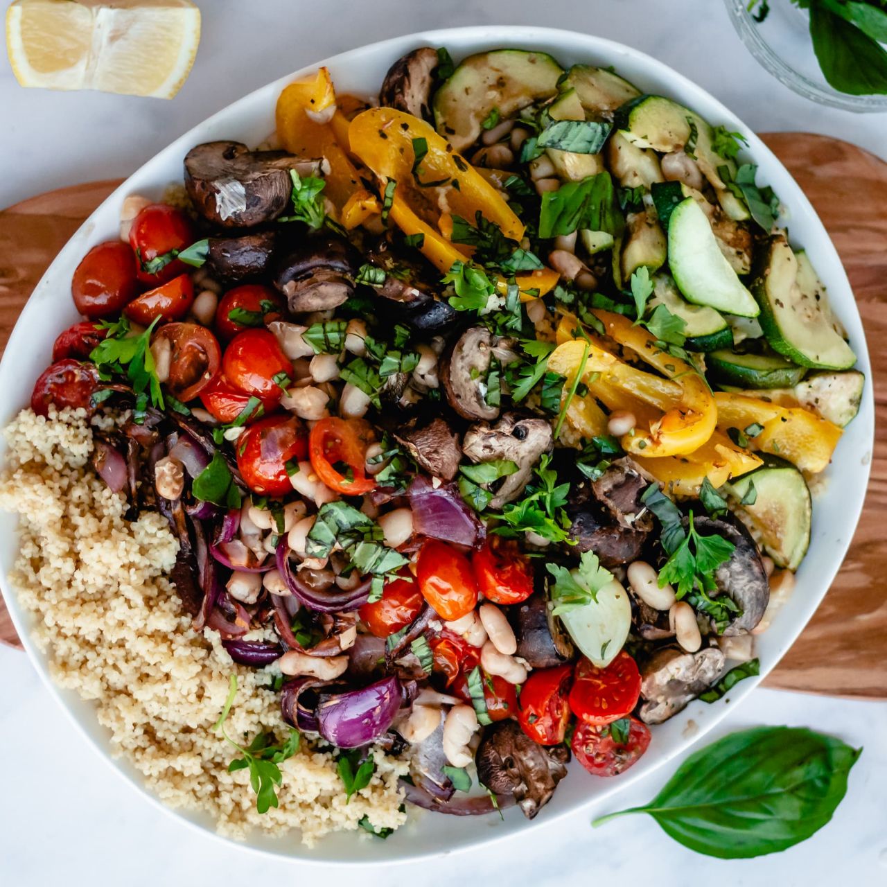 image of Roasted Vegetable Couscous recipe by Slender Kitchen