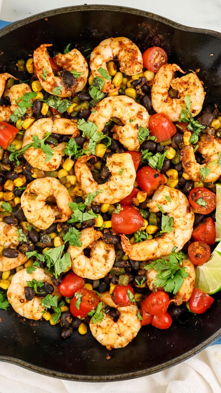 Mexican Shrimp Skillet (15 Minute Dinner!) - Slender Kitchen