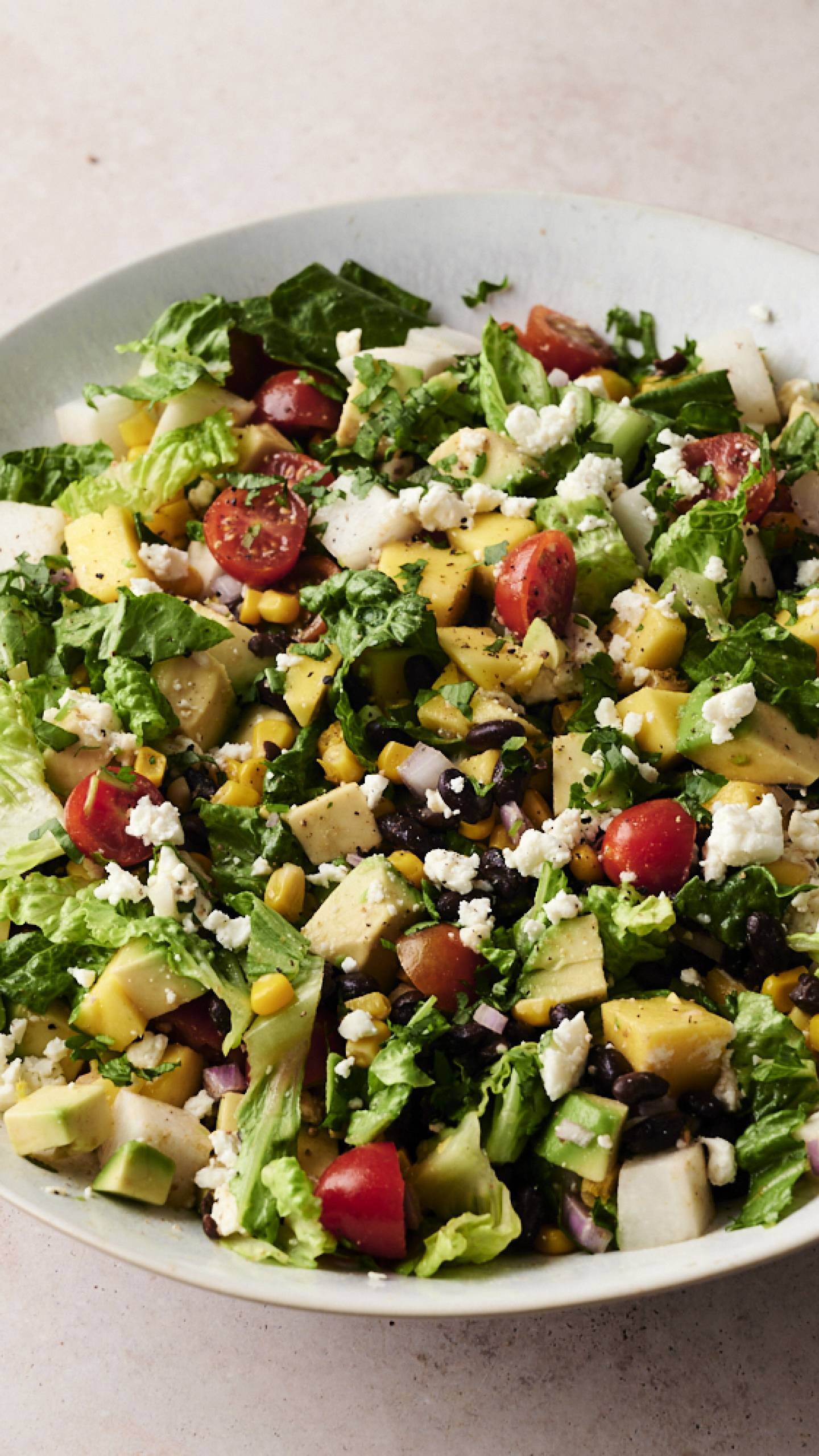 mexican green salad with honey lime dressing Healthy Mexican Salad  The Fresh Cooky