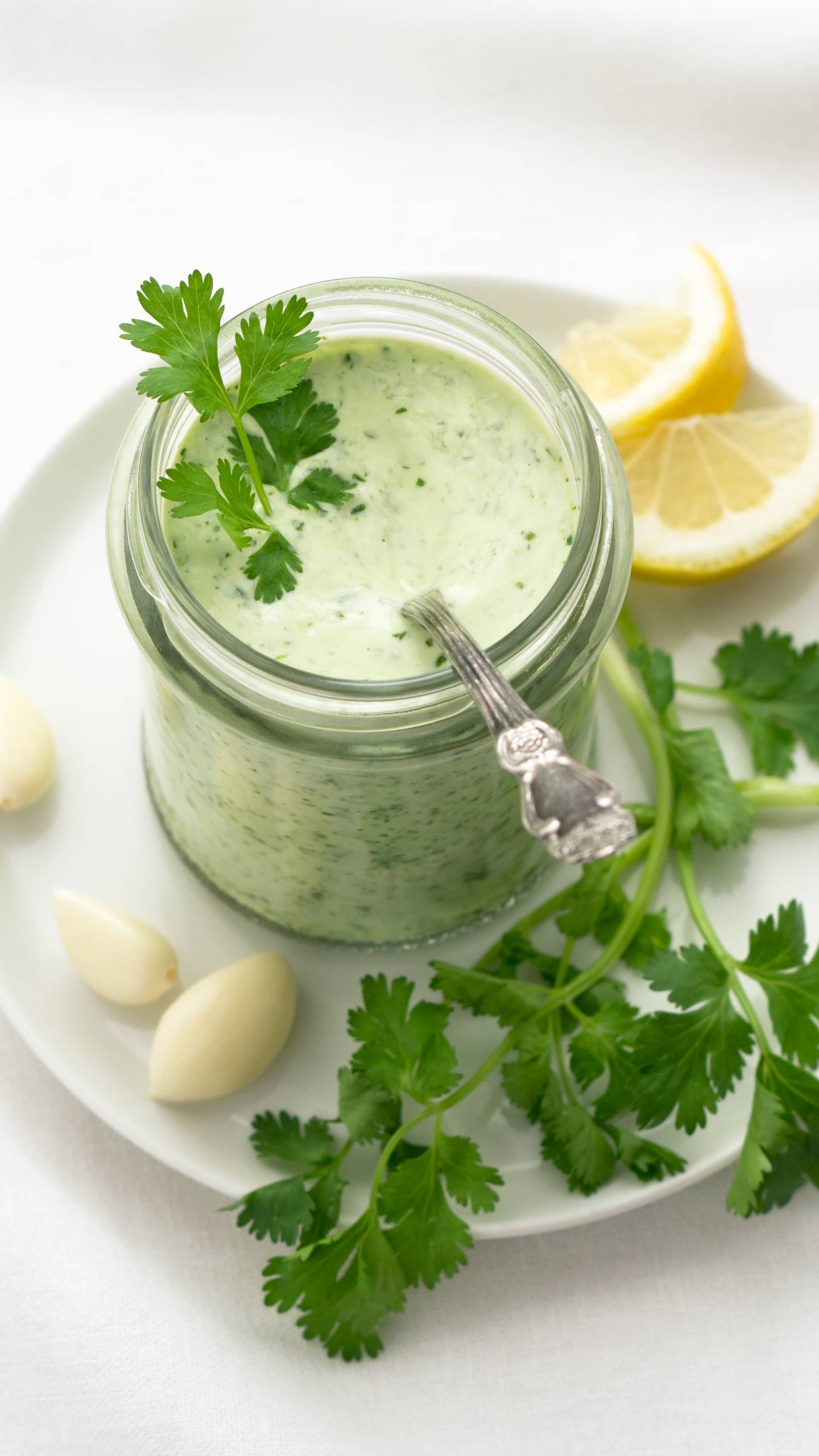 Homemade Green Goddess Dressing - Slender Kitchen Homemade Green Goddess Dressing - Slender Kitchen