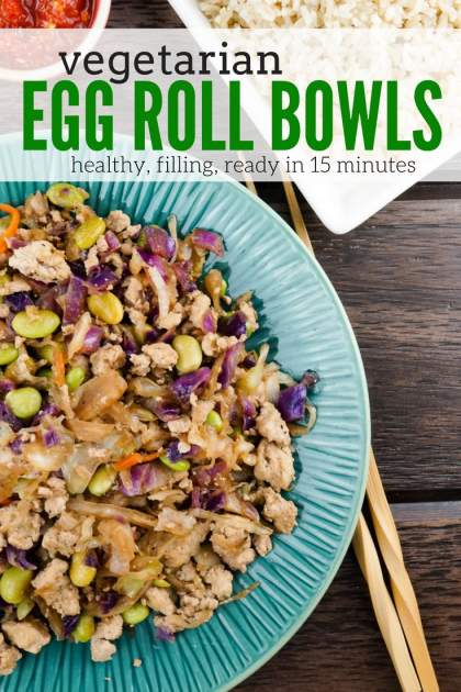 Vegetarian Egg Roll Bowls - Slender Kitchen