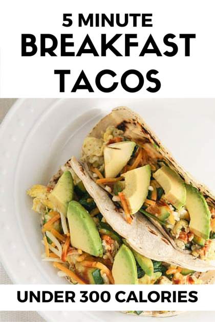 Five Minute Healthy Breakfast Tacos - Slender Kitchen