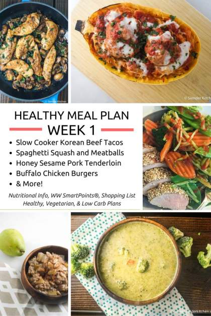 Healthy Meal Plans Week 1: Start the New Year Right!