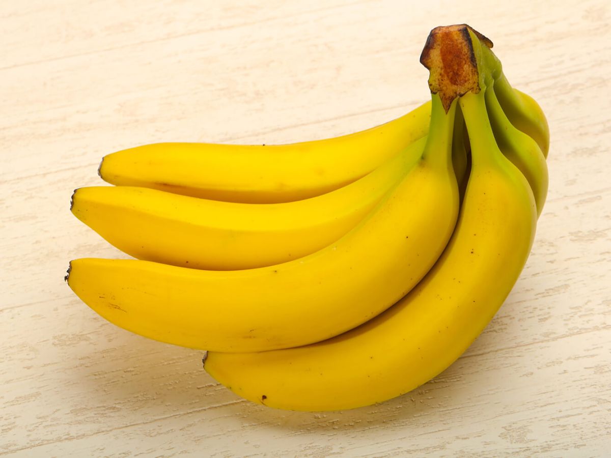 Bananas on a wood surface