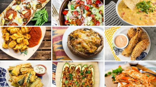 Healthy superbowl recipes for dips, appetizers, wings, and more.