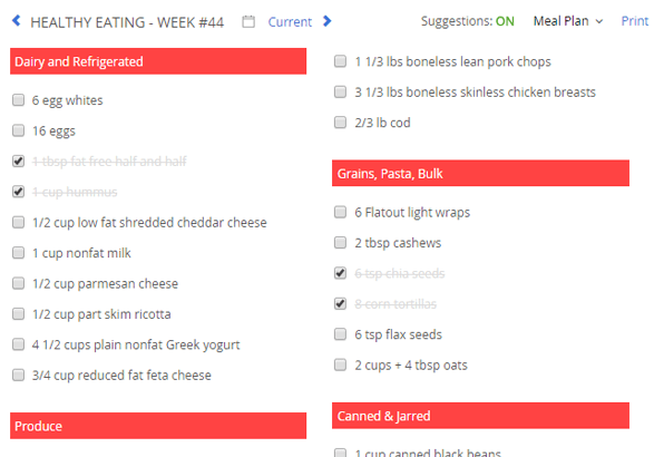Shopping List