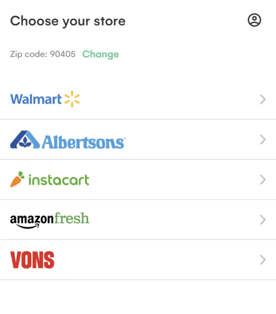 Grocery deliver screenshot